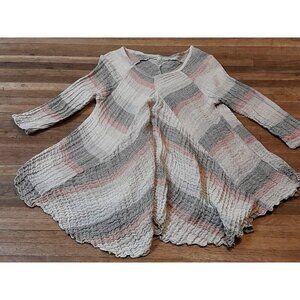 Marilu Italy Size Small Linen Boho Hippie Beach Flare Skirt European Mini Dress